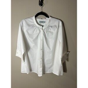 Voyageur By Mersea Brontë White Button Up Shirt Cotton Large